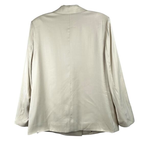 Guess Cream Cemento Adriana Peak Lapel Two Button Double Breasted Blazer XL NWT - Picture 2 of 16